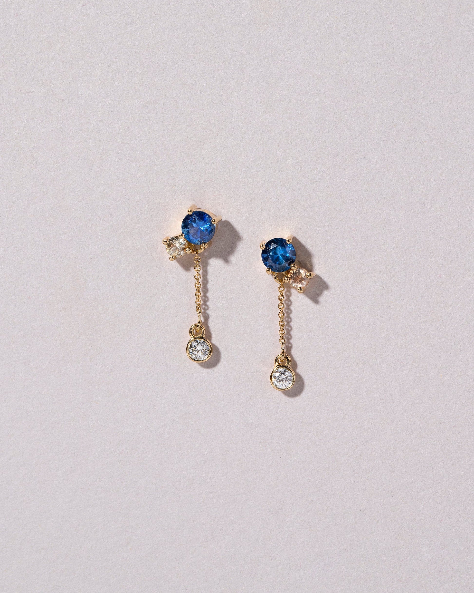 Aster Earrings on light color background.