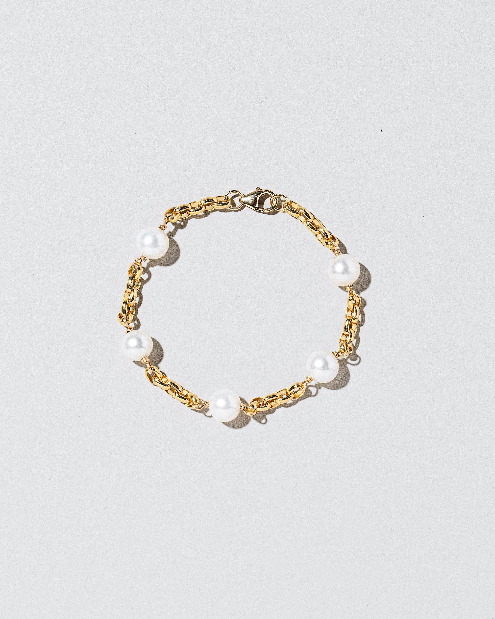 Pearl Station Bracelet Short Loop Chain | Mociun