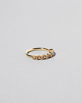 Eleven Trillion Ring - Champagne Diamond on light color background.