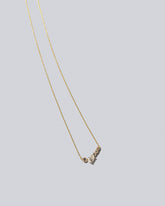 Teardrop Necklace - Diamonds on light color background.