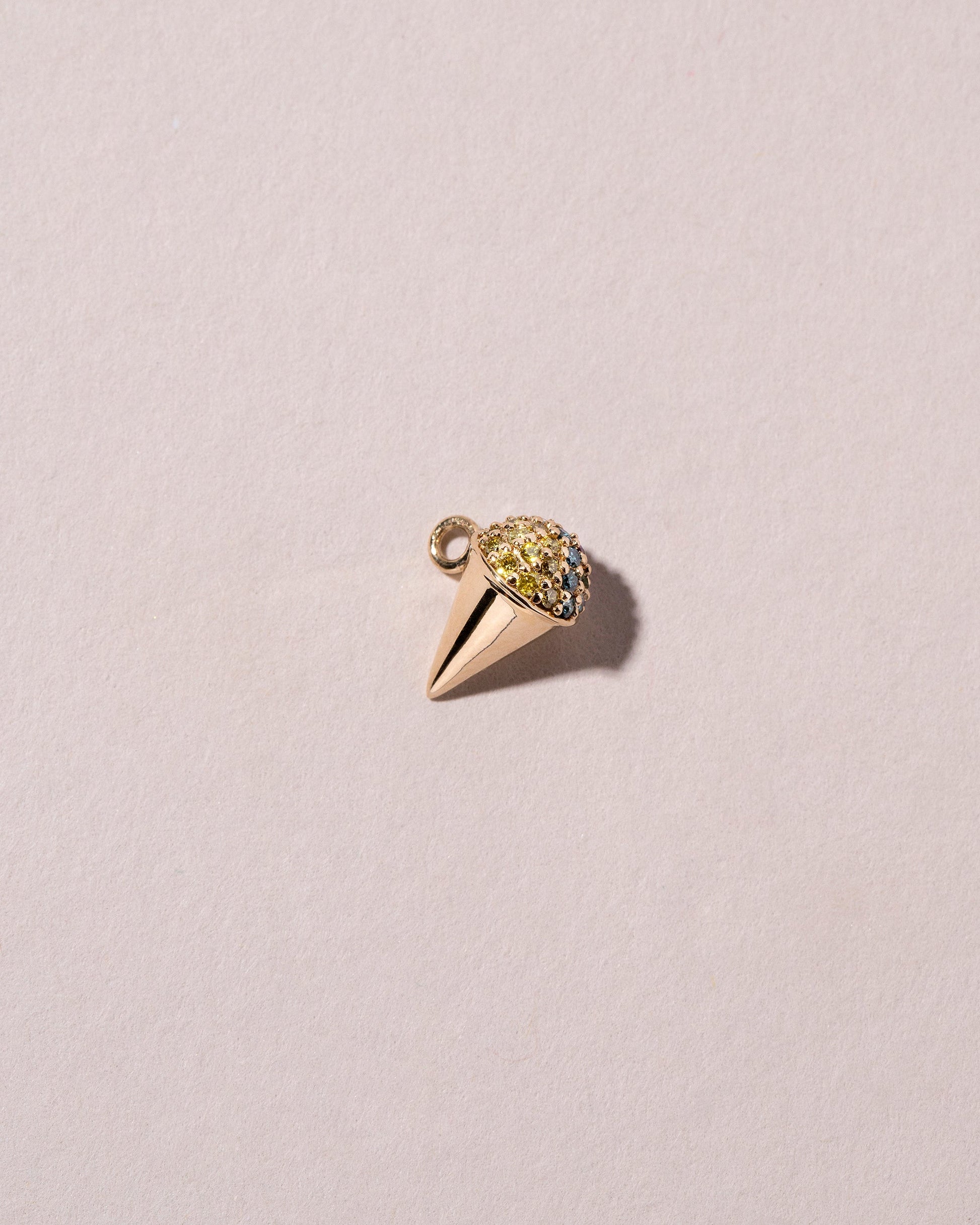 Sno Cone Charm - Blueberry Lemon & Grapes on light color background.