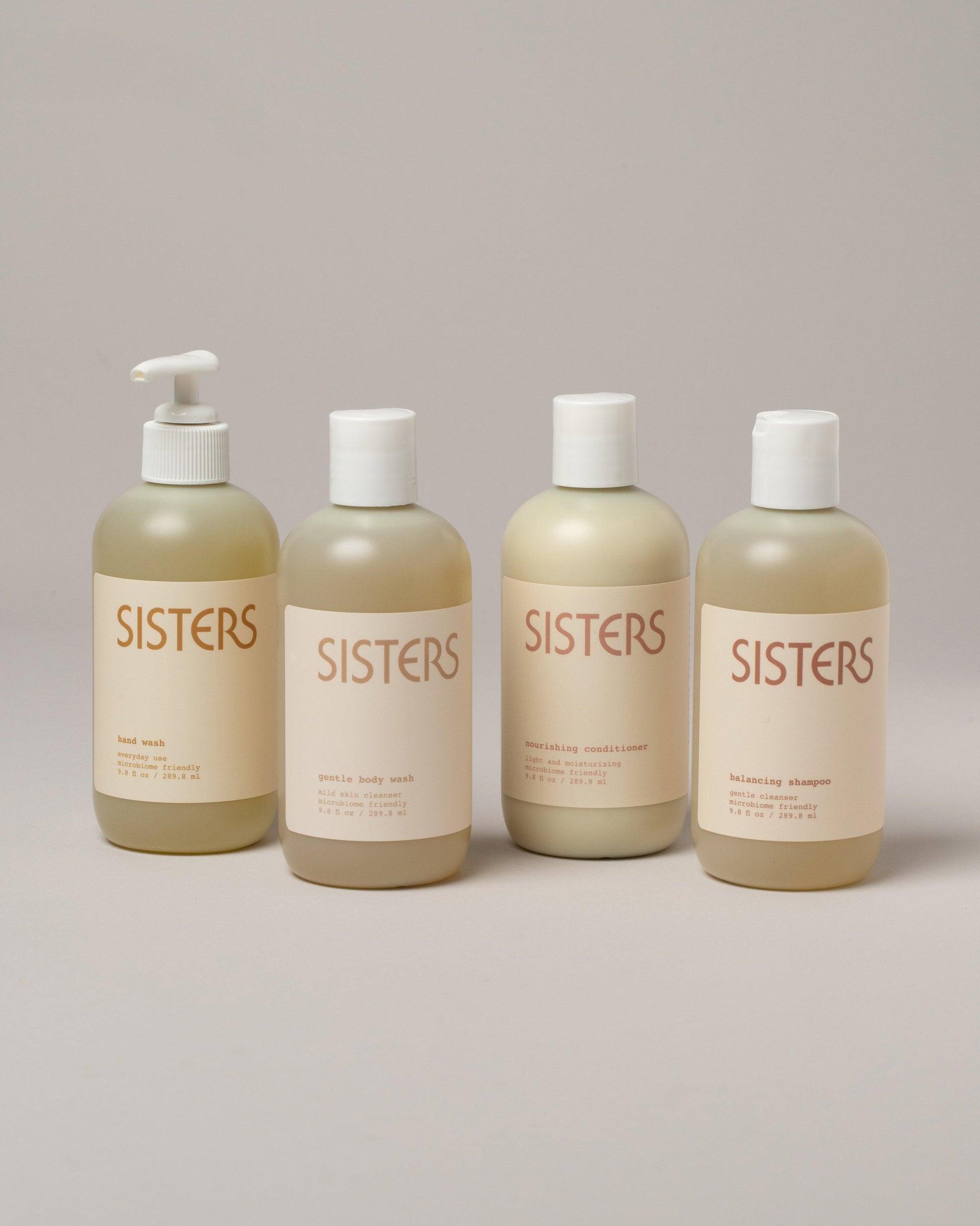 Sisters Body Gentle Body Wash on light color background.