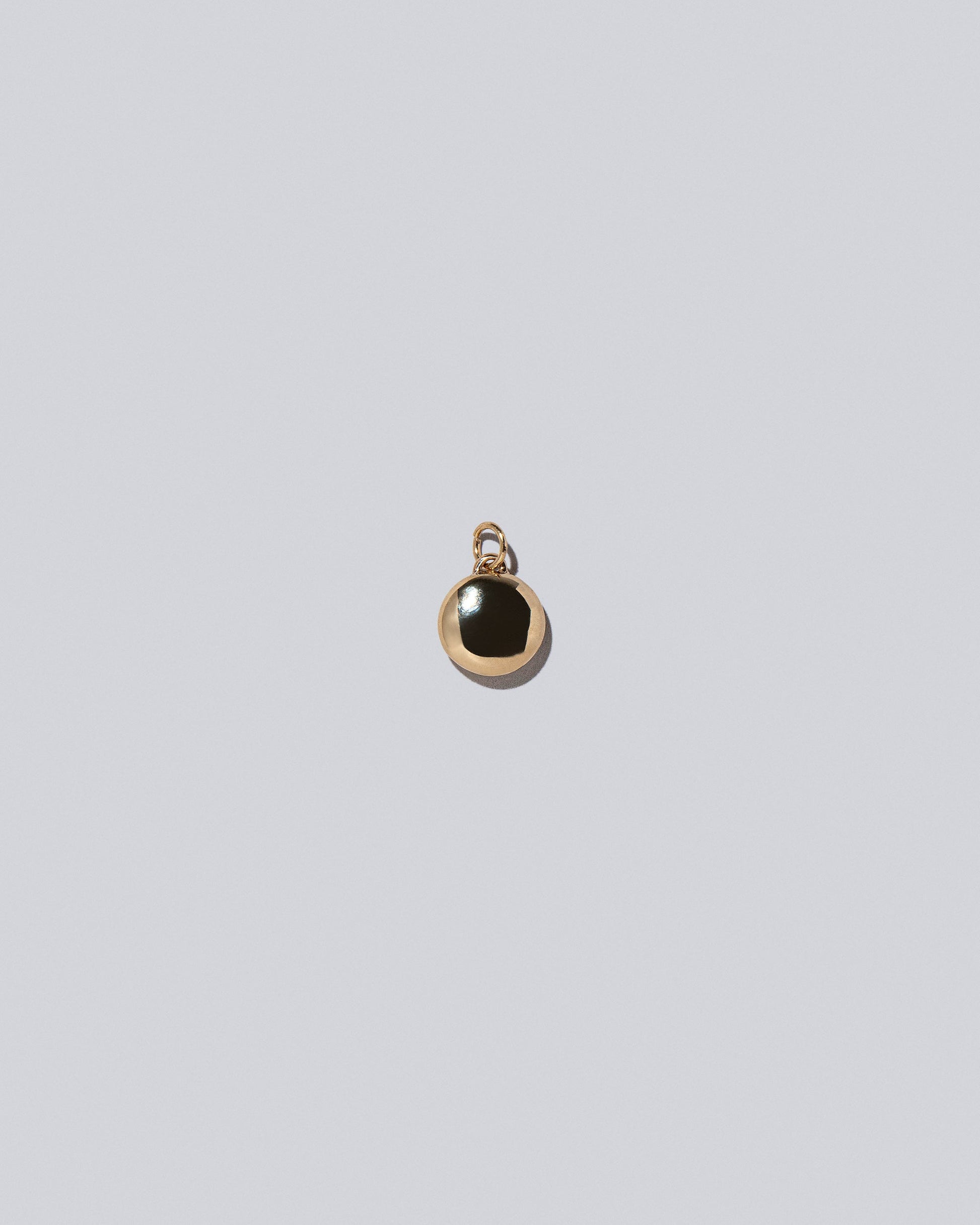 Round Charm for Time Capsule Necklace on light color background.