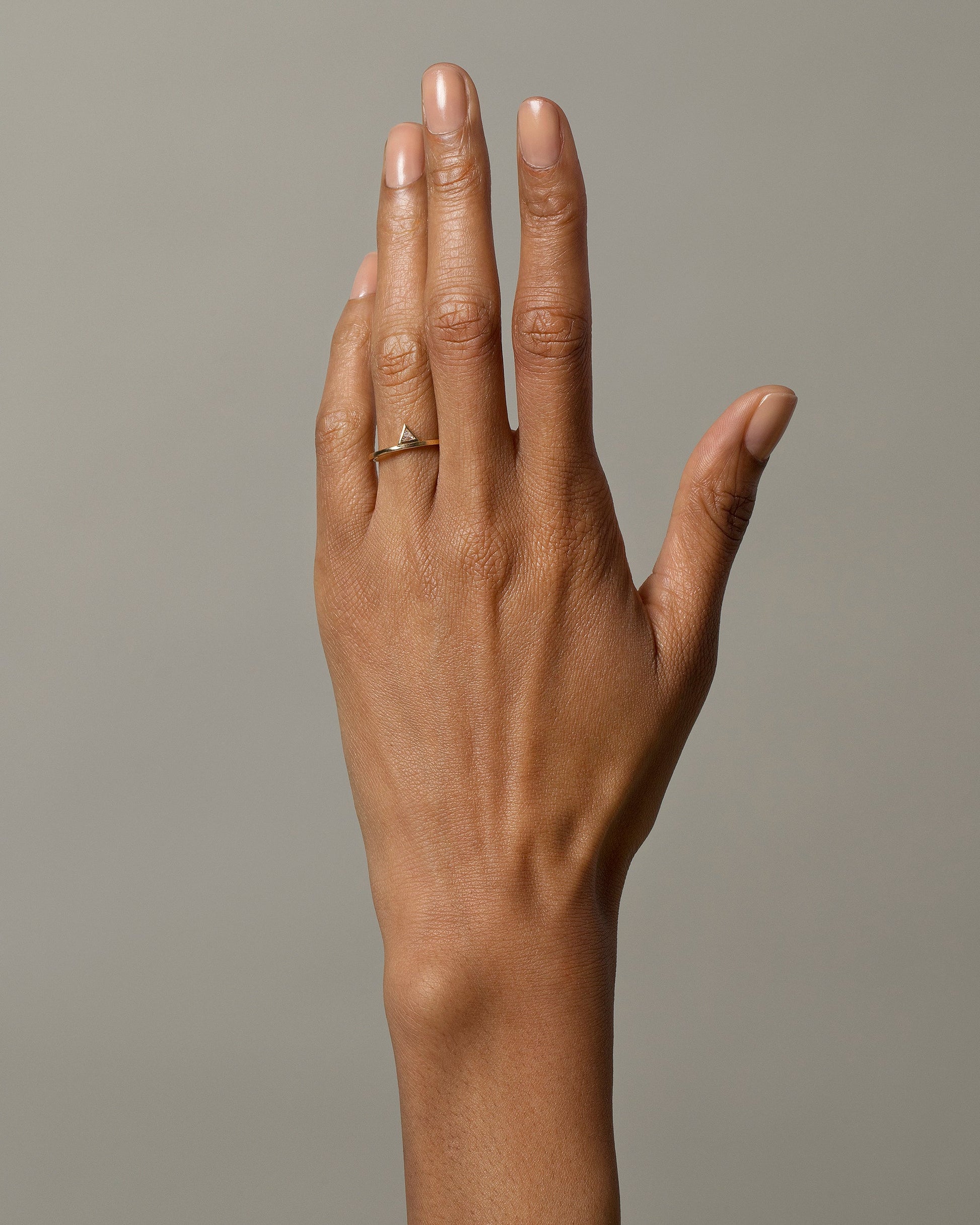 Stacked Ring - Triangle on model.