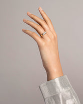 Gold Arcade Ring on model.