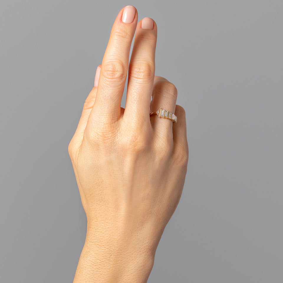 product_details::The Skys The Limit Ring on model.