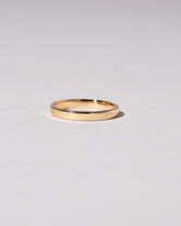 Gold 2.5mm Square Wire Band on light color background.