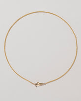 Manifestation Necklace on light color background.