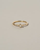 Mini Compass Rose Ring on light color background.