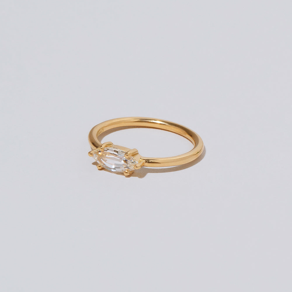 product_details::Closeup details of the Ouvert Ring on light color background.