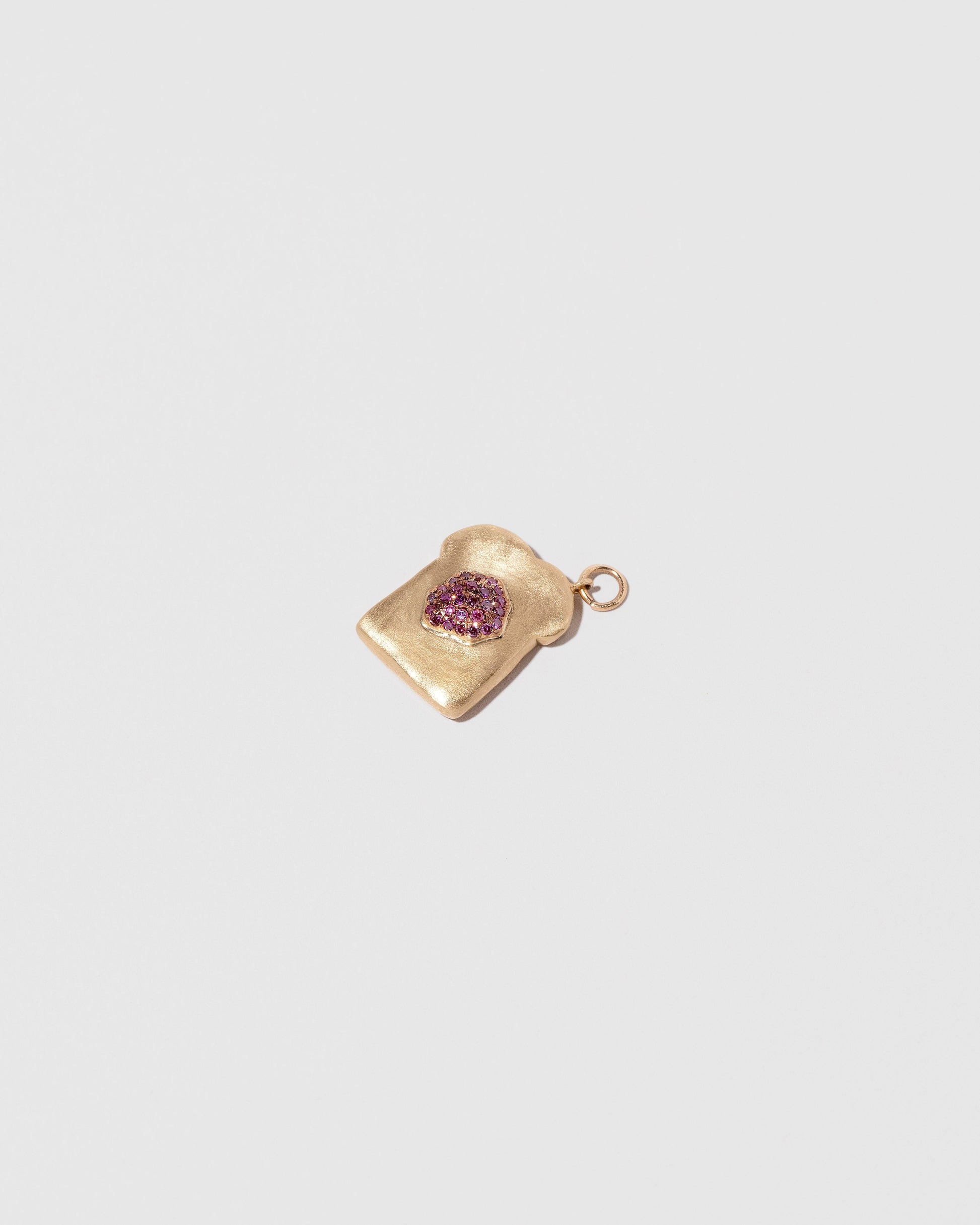  Toast Charm - with Jelly on light color background.