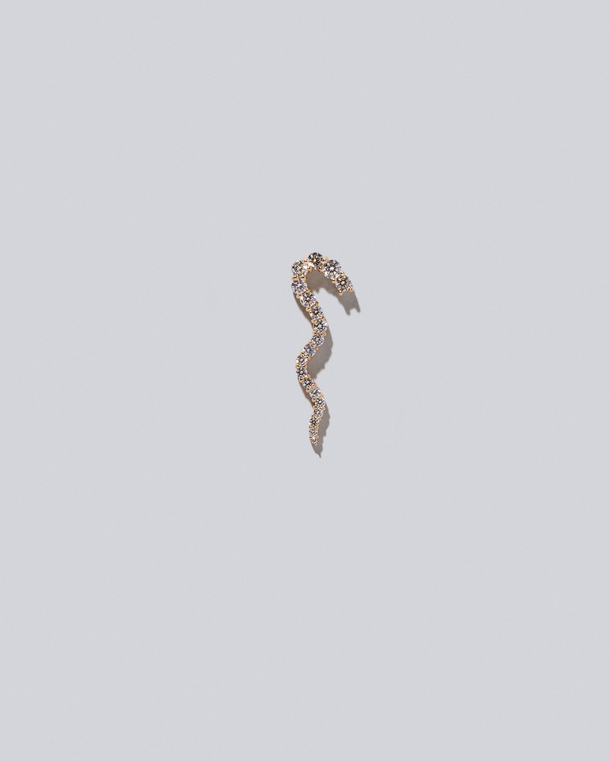Ripple Wave Single Earrings on light color background.