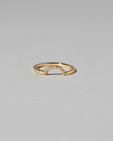 Mini Half Hoop Band - Pavé on light color background.