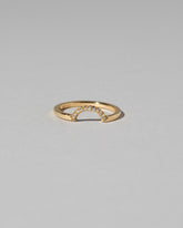  Mini Half Hoop Band - Pavé on light color background.