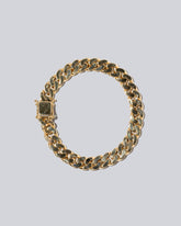 9.5mm Curb Chain Bracelet on light color background.