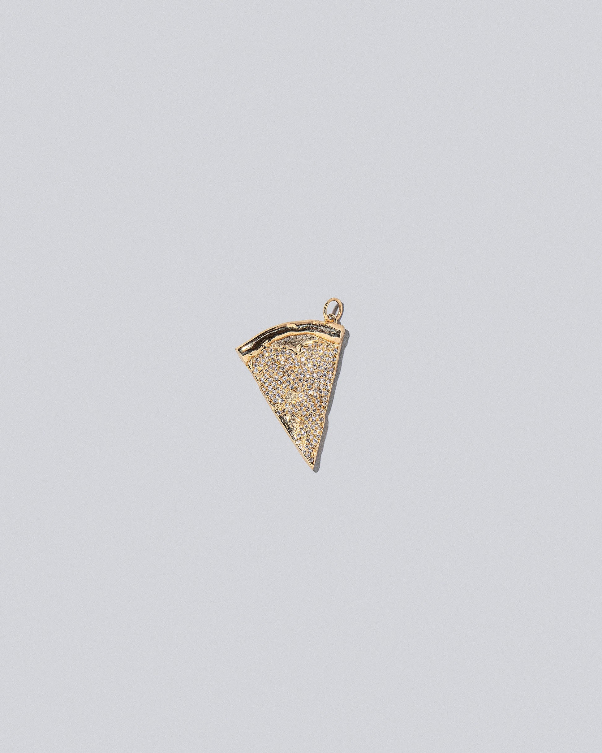 Pizza Charm - Cheese Slices on light color background.