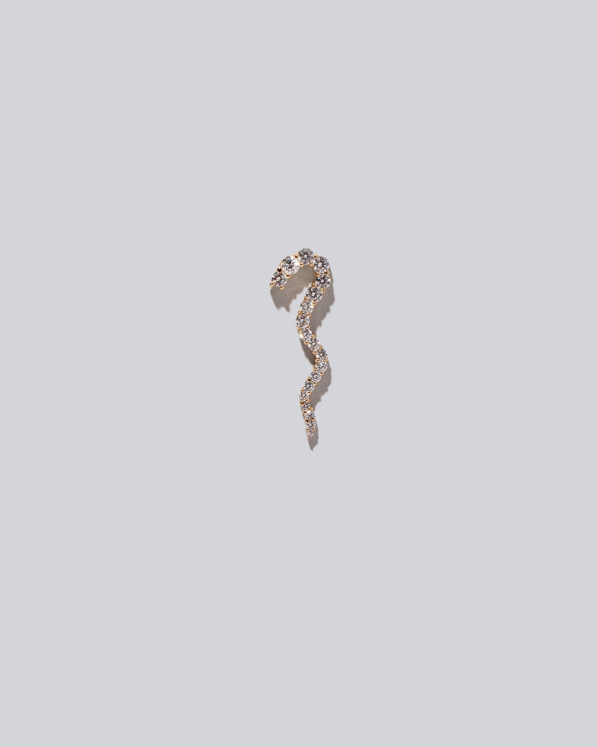 Ripple Wave Single Earrings on light color background.