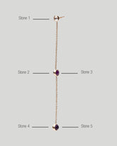 Birthstone Two-Drop Single Earring on light color background.