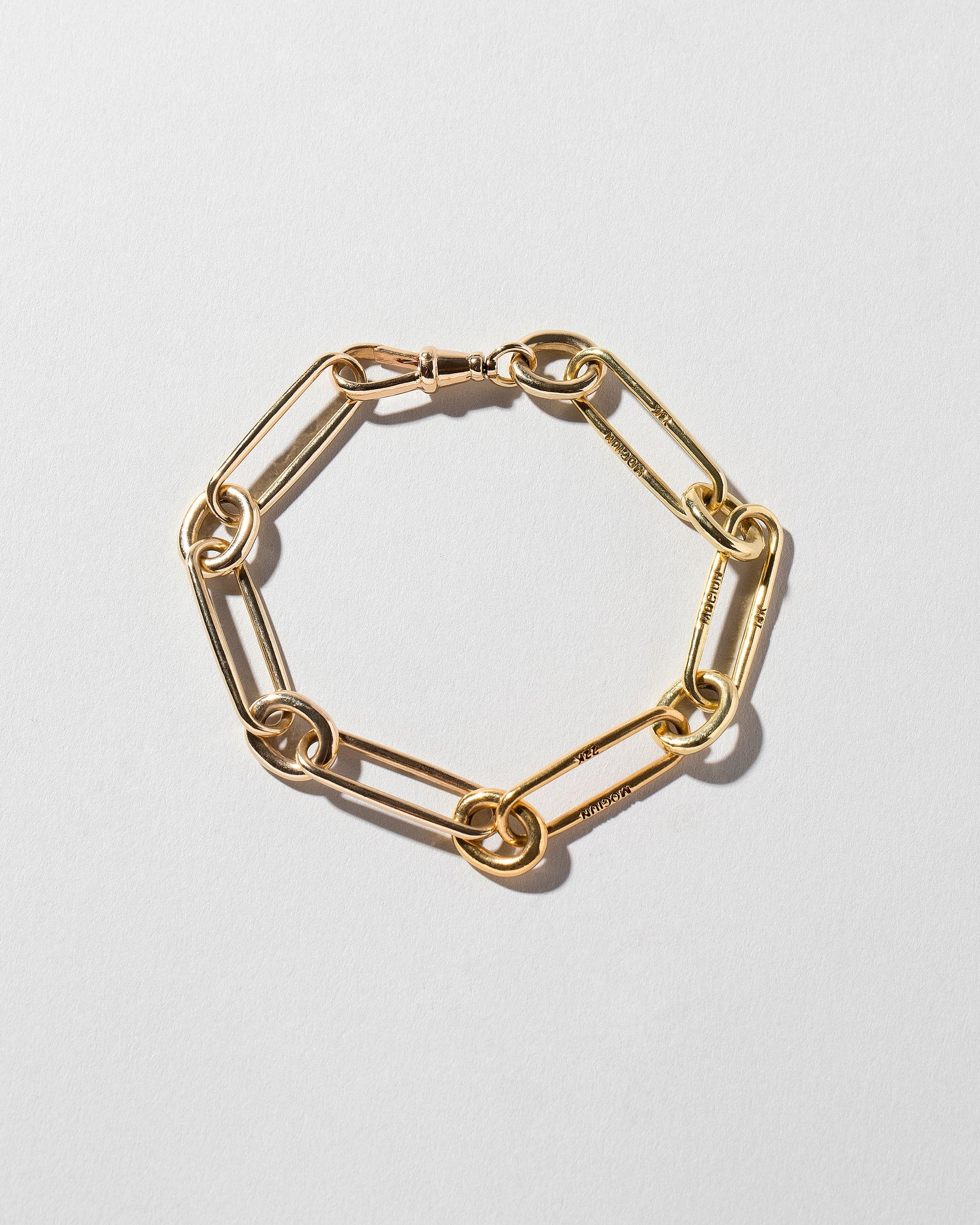 Link Bracelet on light color background.