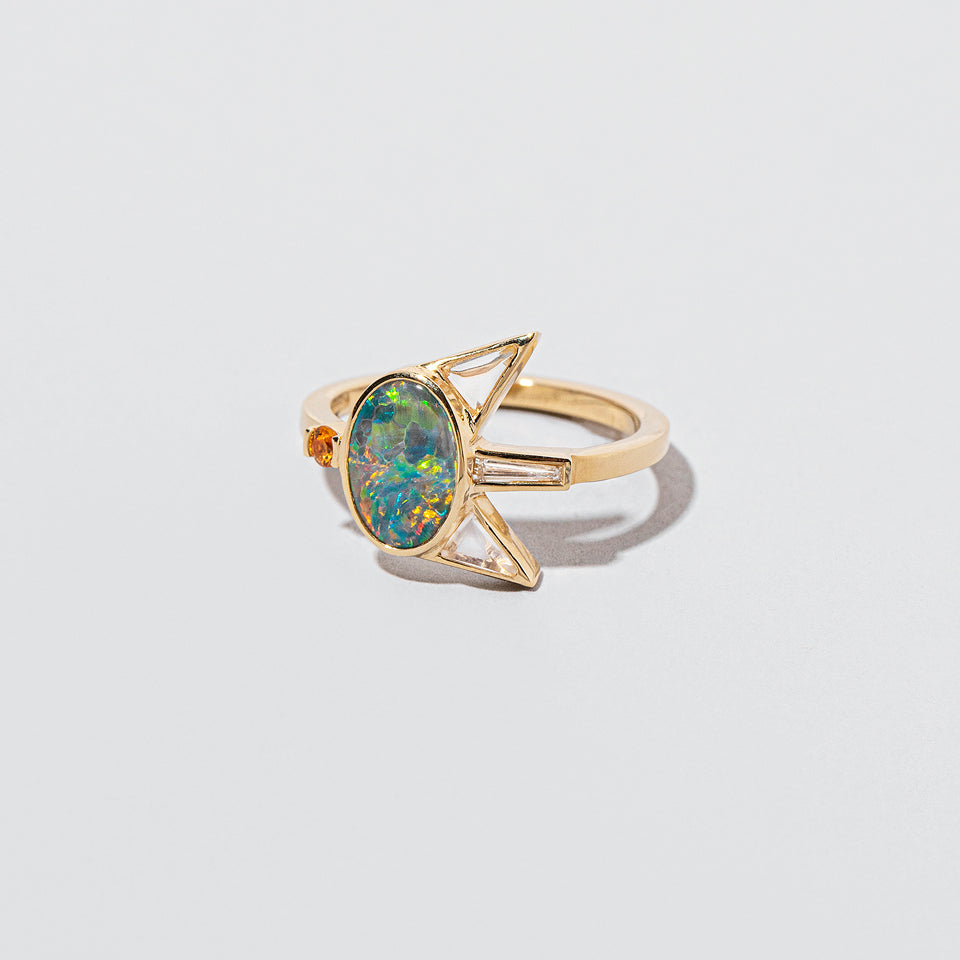 product_details::Saturnalia Ring on light color background.