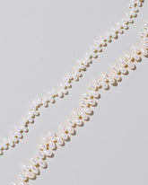 Zipper Pearl Bracelet on light color background.