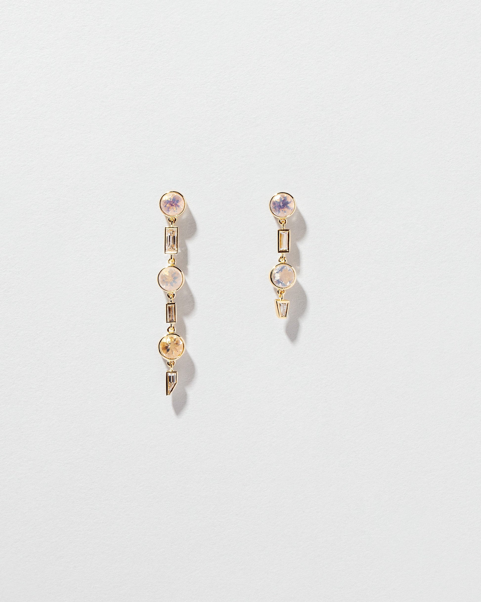 Opalescence Earrings on light color background.
