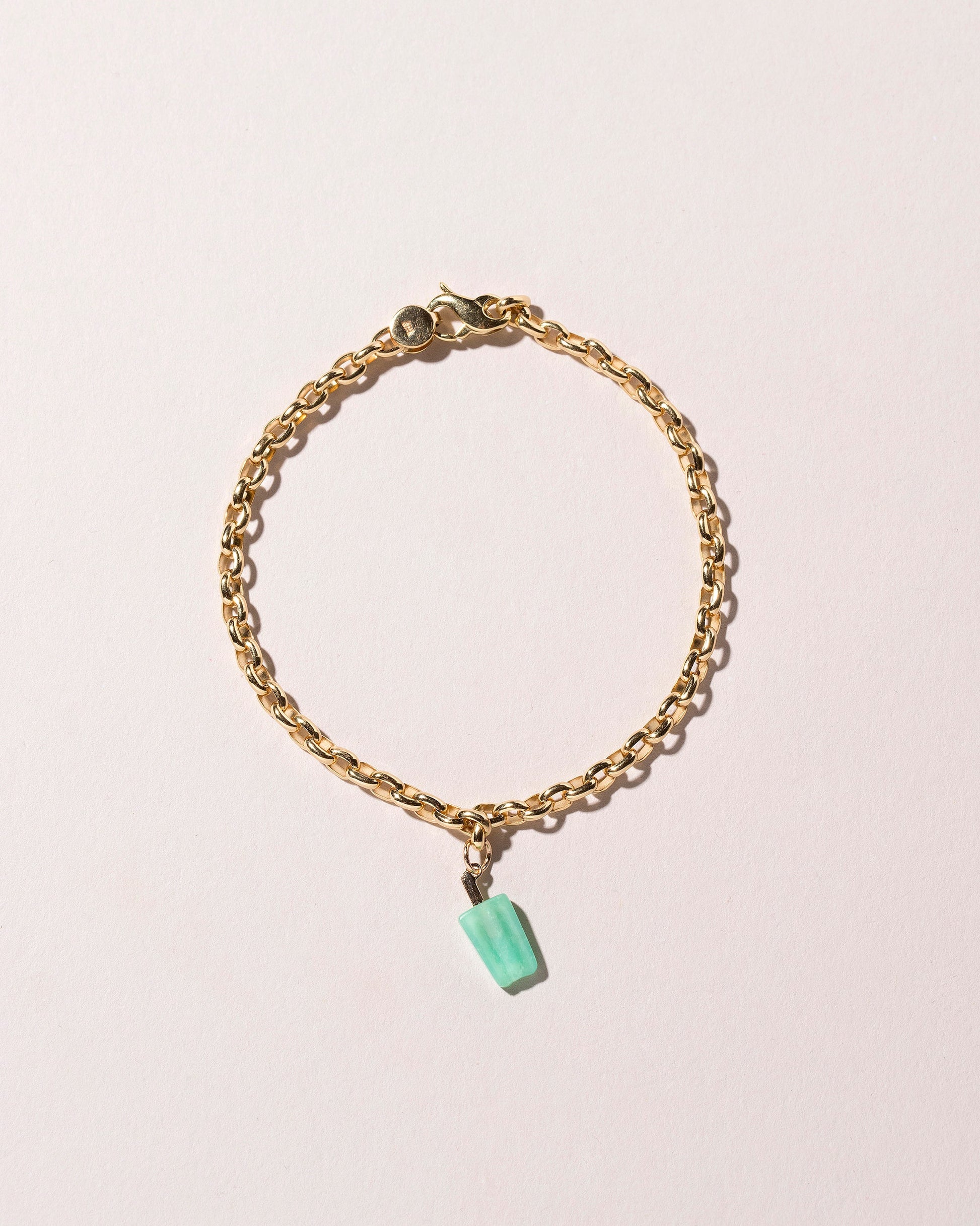 Popsicle Charm - Lime on light color background.