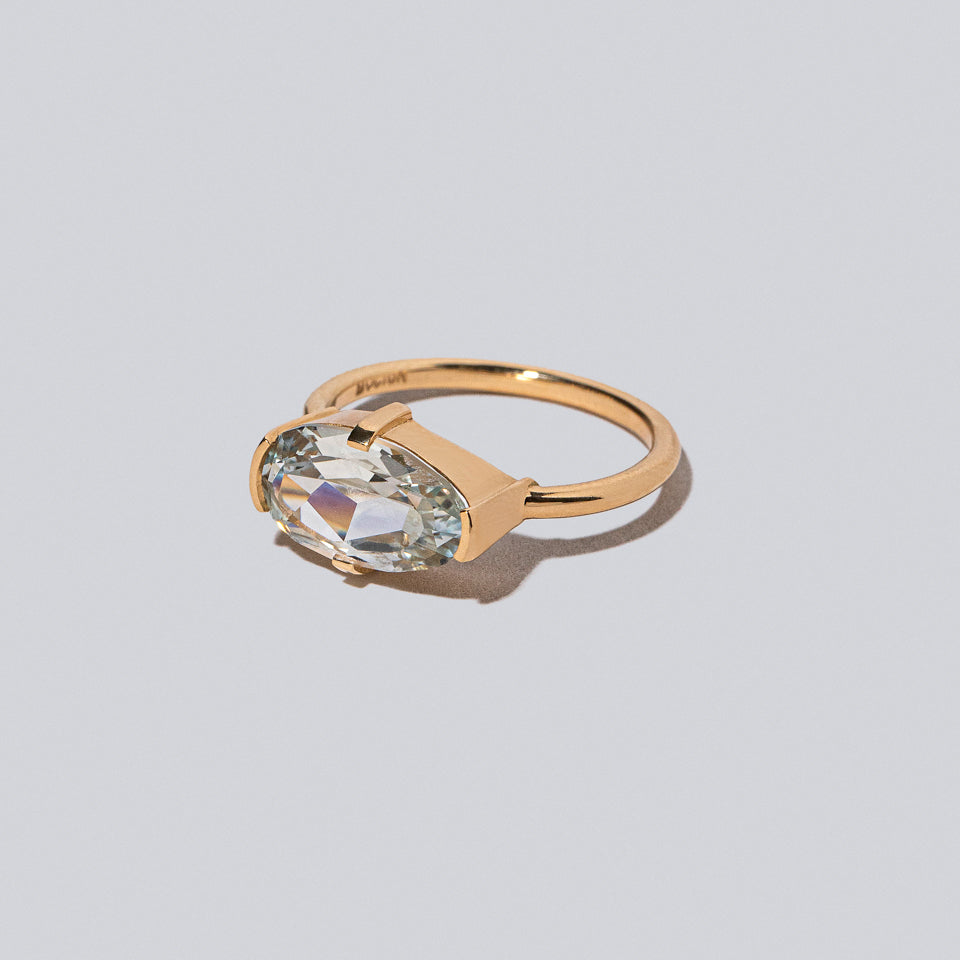 product_details::Closeup details of the Starling Ring on light color background.