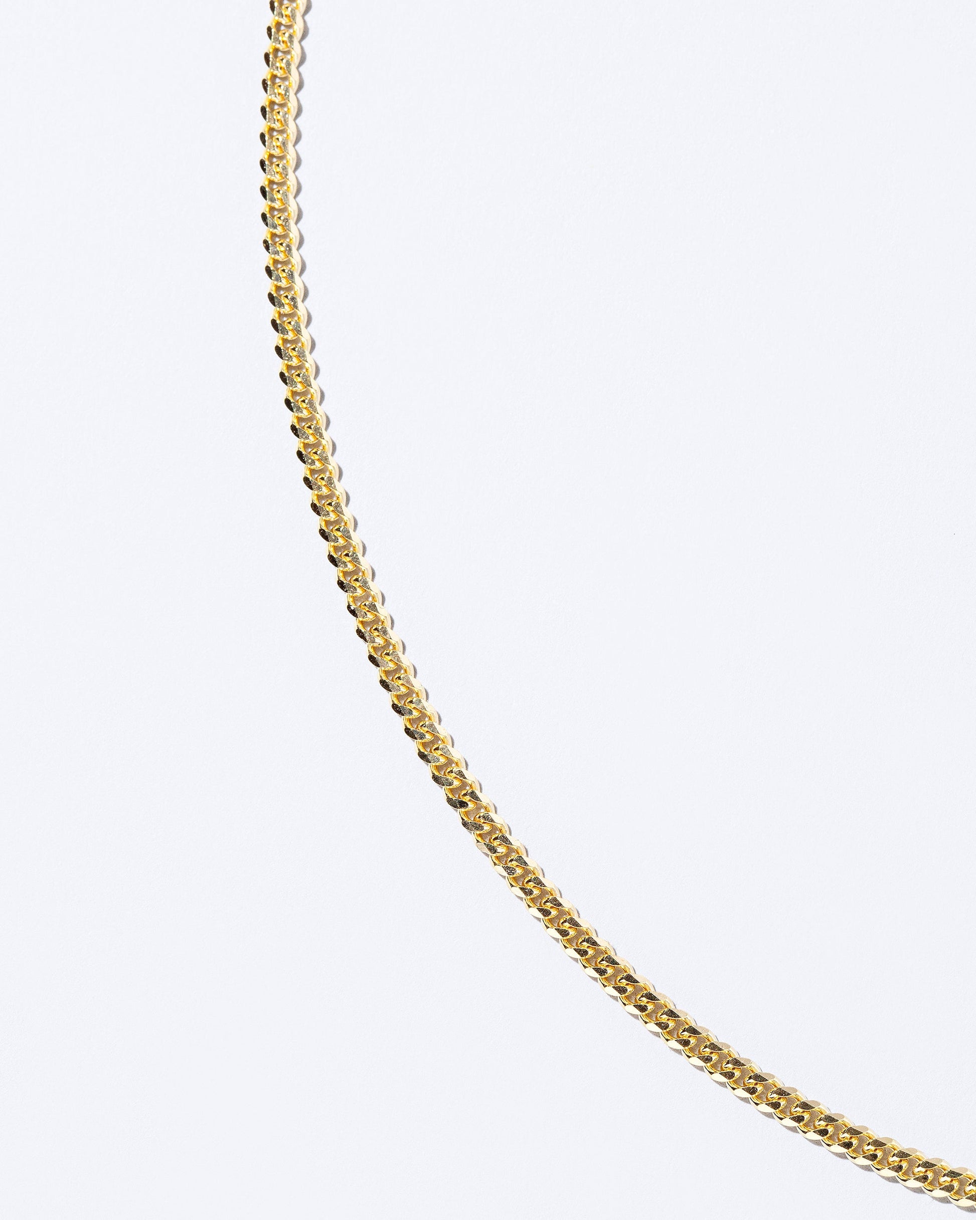 Curb Chain Necklace on light color background.
