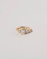  Luna Ring - White Diamond on light color background.