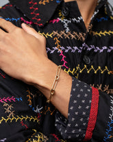 Link Bracelet on male model.