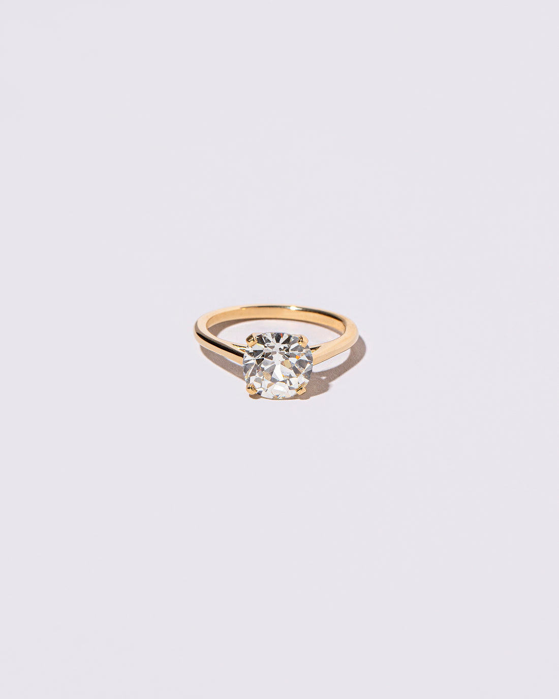 Old Mine Cut Diamond Solitaire front facing
