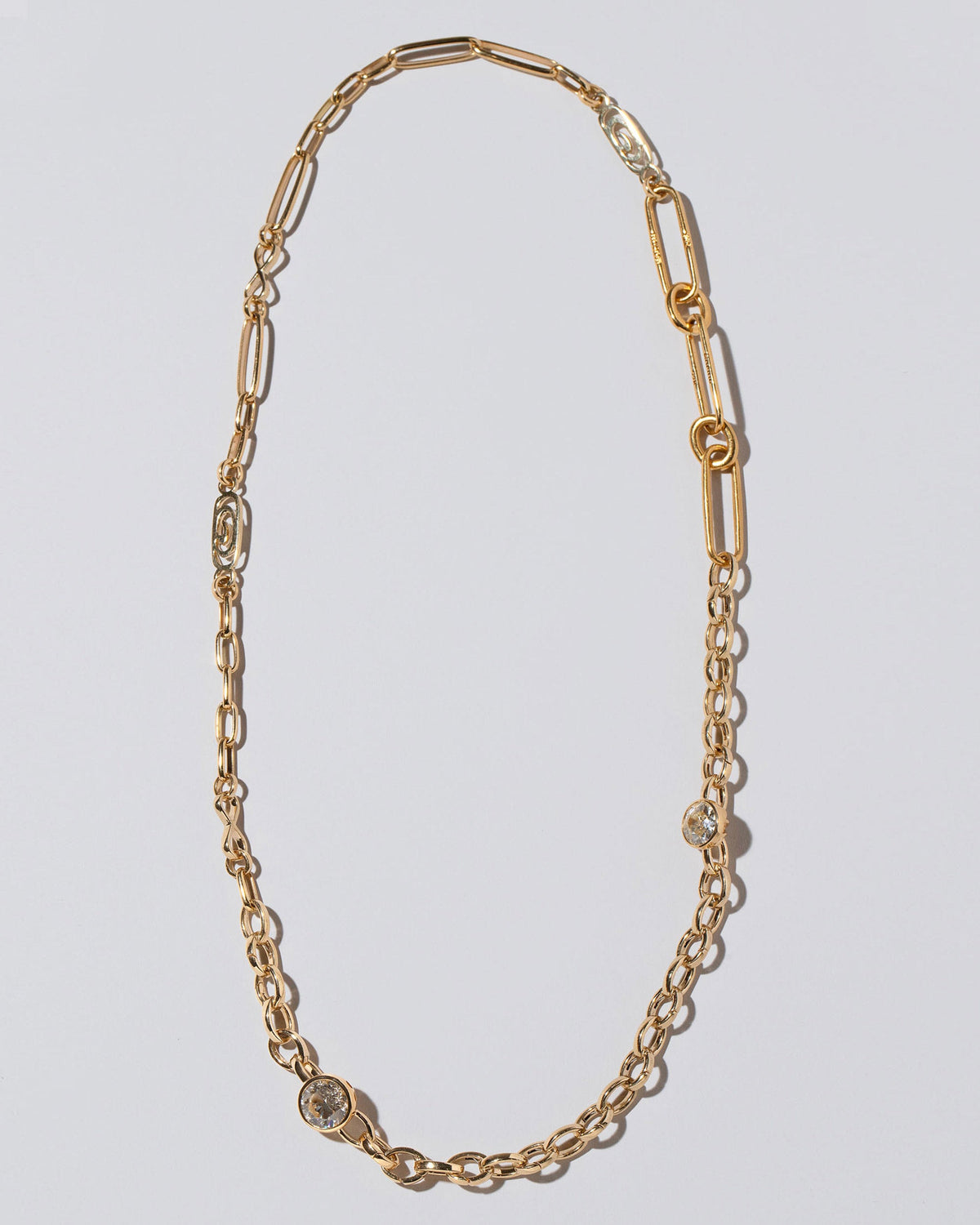 Diamond Link & Infinite Spiral Necklace