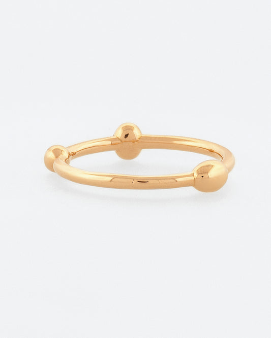 Gold Sphere Ring front view