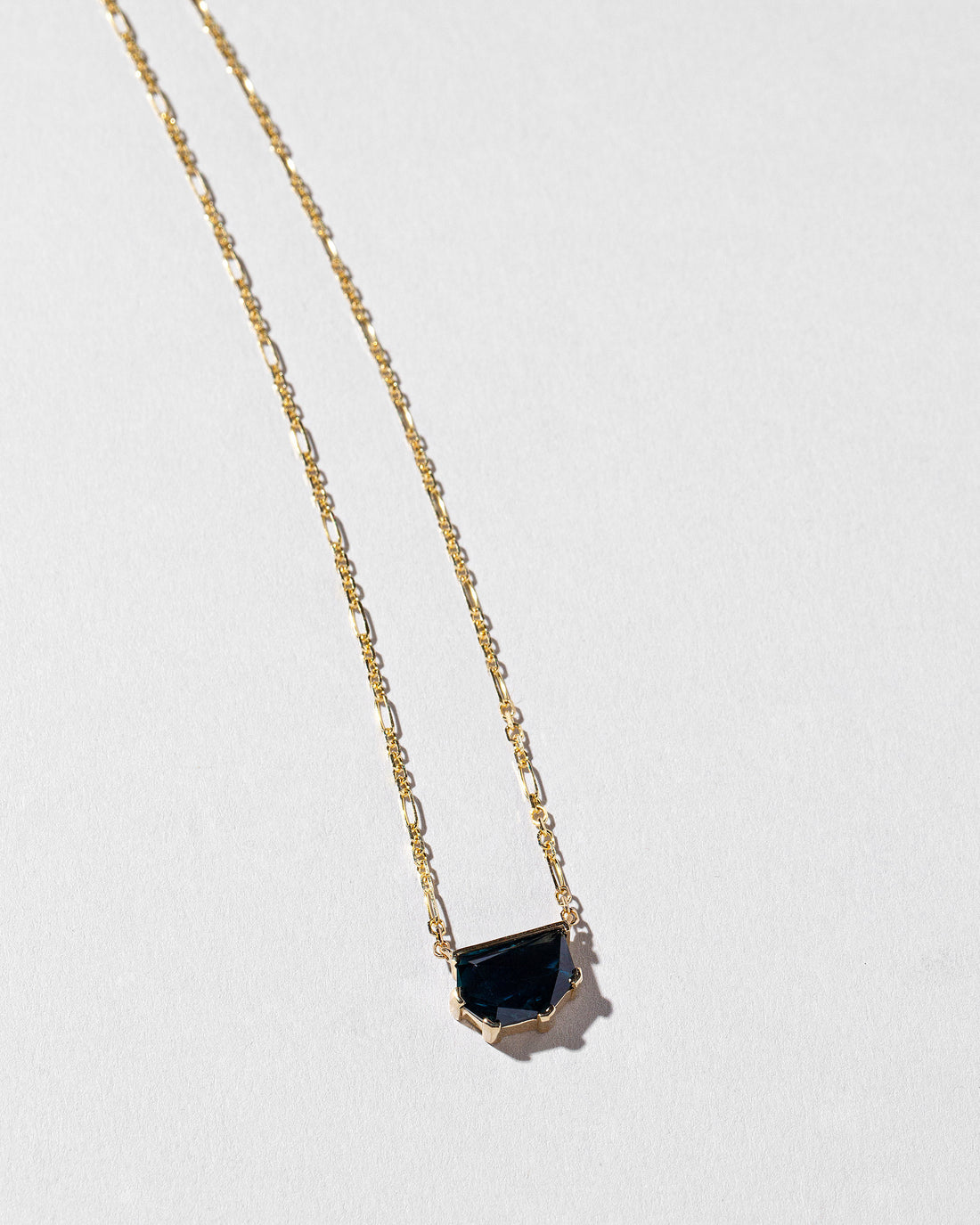 Custom Geo Cut Sapphire Necklace