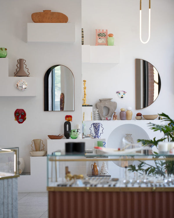 Photo of a mix of  home goods displayed in the Mociun store.