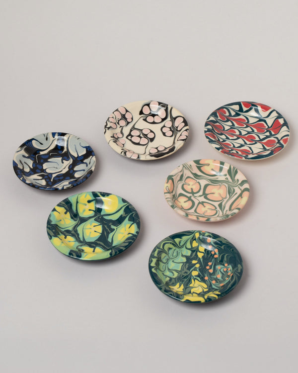 Morgan Levine Mini Trinket Dishes on light color background.