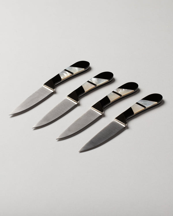 Santa Fe Stoneworks Steak Knife Set on light color background.