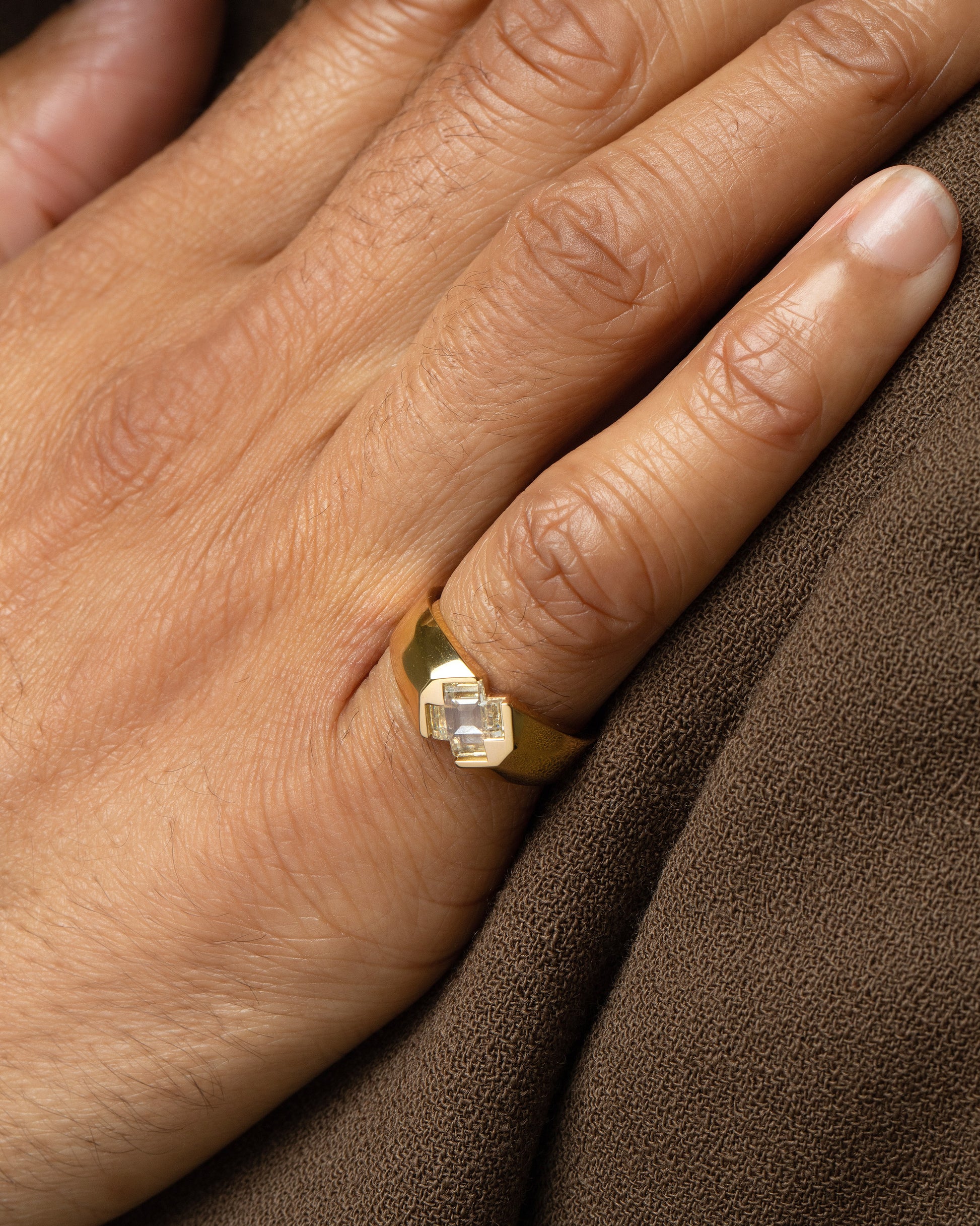 Compassion Ring on model.