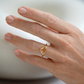 product_details::Serene Ring on model.