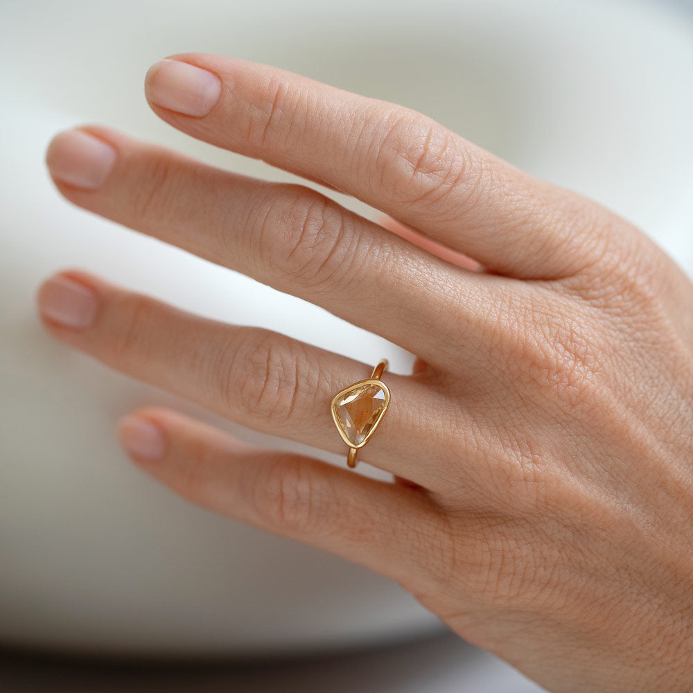 product_details::Serene Ring on model.