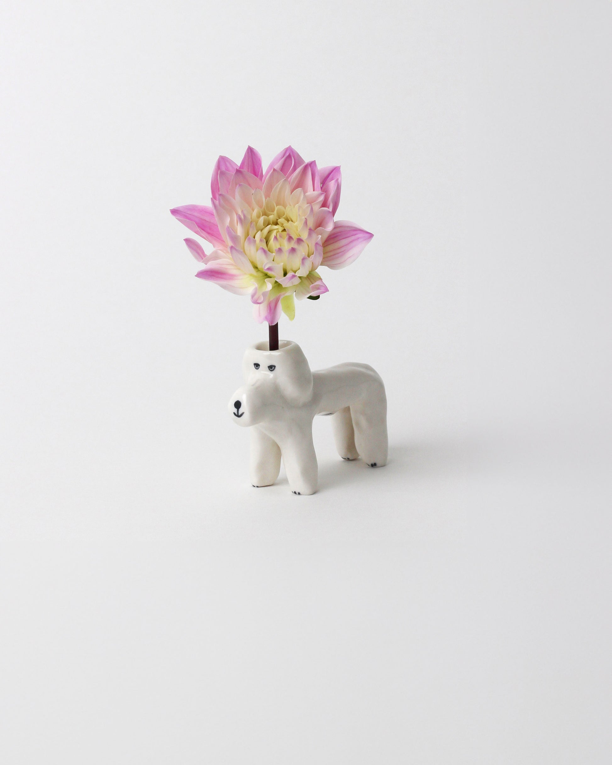 Eleonor Boström Goldendoodle PARK Dog Vase on light color background. Flower not included.