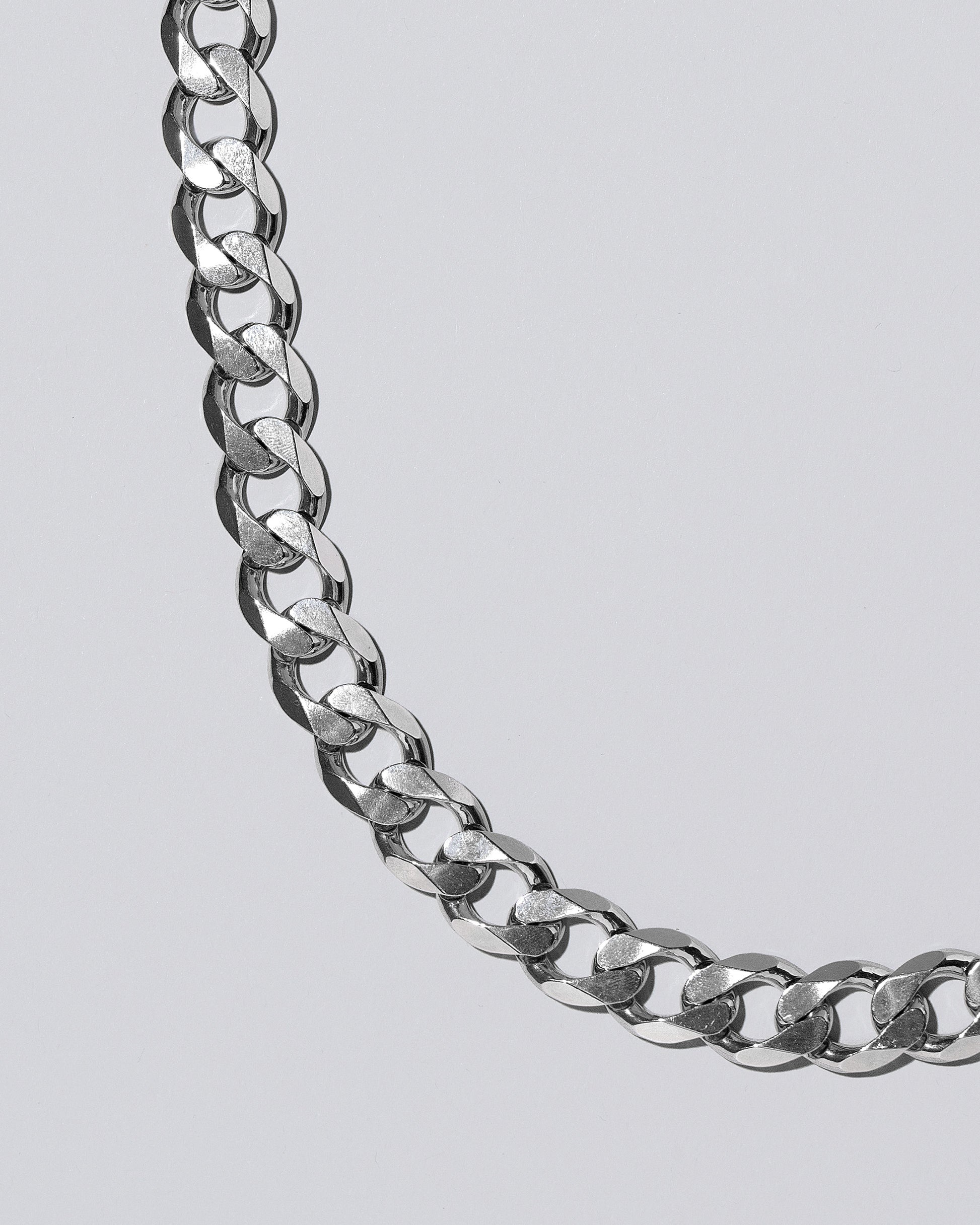Silver Diamond Curb Chain