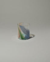 Bow Glassworks Coastal Splash Cup on light color background.