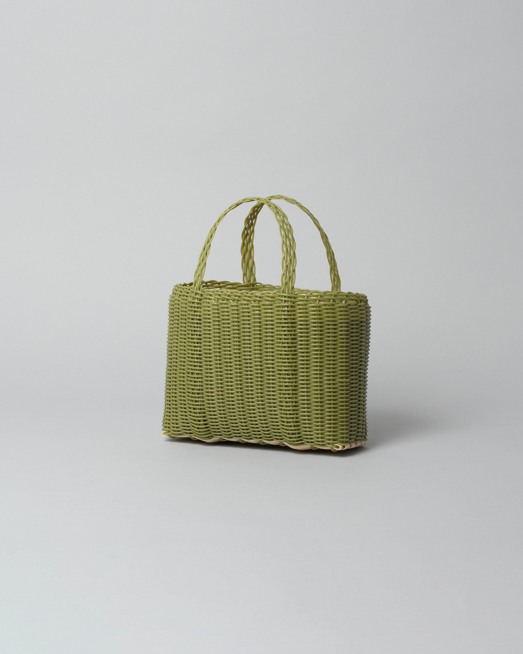 Ixtle Straw Cactus Small Tote Bag • Green and Natural Check – HOZEN