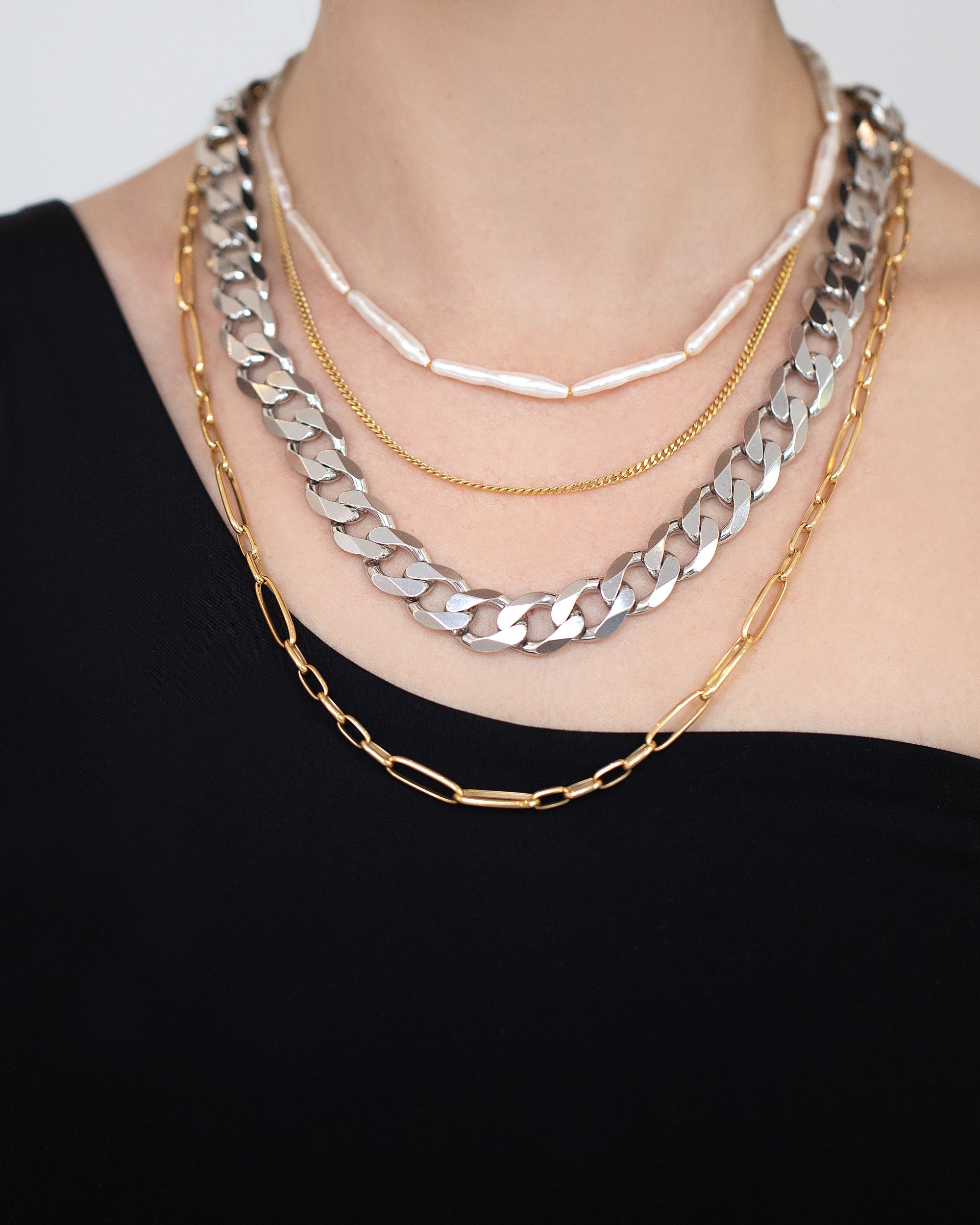 Love Letter Diamond Necklace Curb Chain - Kinn