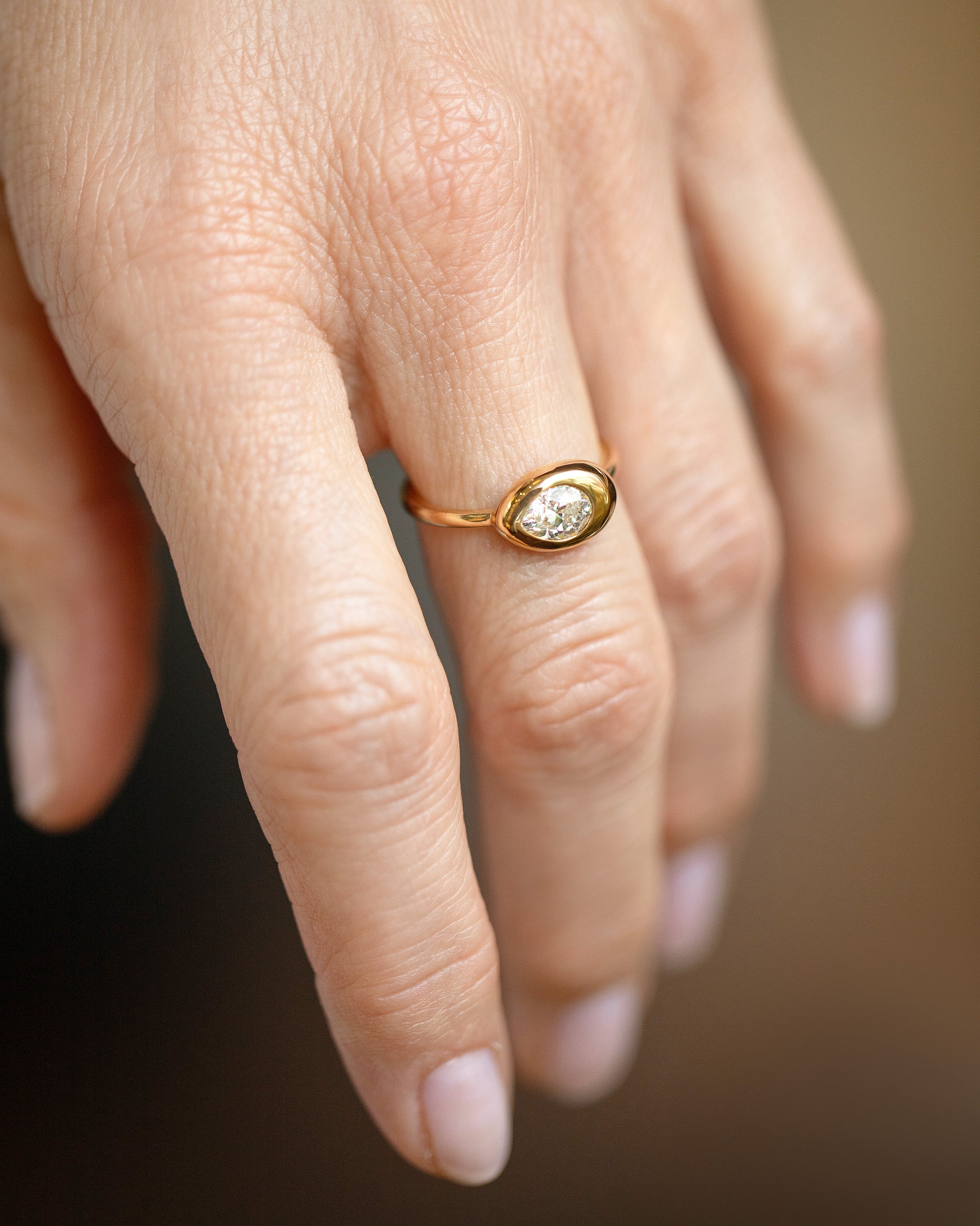 Diamond Align Ring on model.