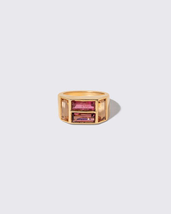 Vintage Tiffany & Co. Paloma Picasso Studio Ring on light color background.