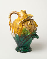 View from the back of the Apotropaia Large Head Jug One on light color background.