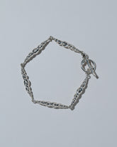 CRZM Samples & Imperfects Sterling Silver Foothill Bracelet on light color background.